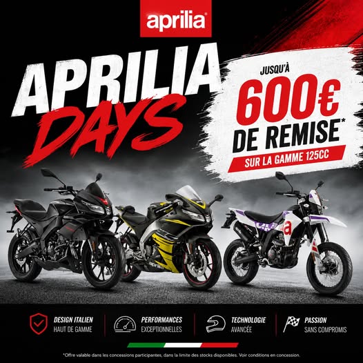 Profitez des Aprilia Days chez Scooter Evolution